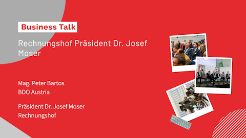 Business-Talk „Zur Person“: Rechnungshof Präsident Dr. Josef Moser